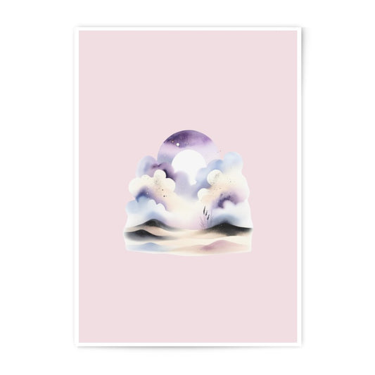 Dreamy Landscape Photographic Prints, Pastel Sky Art Print, Watercolor Cloud Scenery, Celestial Art Decor, Modern Wall Art, Home Decor - Tawshia