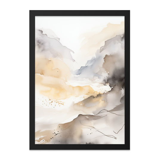 Abstract Watercolor Art, Neutral Tones Wall Art, Modern Home Decor, Beige Gray Painting, Contemporary Art Print, Stylish Wall Decor - Tawshia
