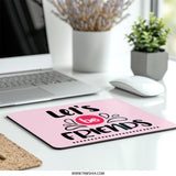Friendship Mouse Pad, Cute Pink Desk Decor, Let's Be Friends Design, Gift for Best Friend, Office Accessories, Gamer, Student Desk Pad - Tawshia