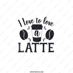 I Love Latte Pocket Mirror, Coffee Lover Gift, Compact Mirror, Cute Mirror, Gift For Her, Travel Mirror, Makeup Mirror, Latte Art - Tawshia