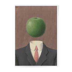 The Son of Man Photographic Print, Rene Magritte Artwork, Surreal Art Print, Home Decor, Office Wall Art, Apple Head Painting - Tawshia