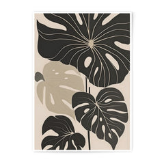 Monstera Photographic Print, Botanical Wall Decor, Tropical Leaf Art, Neutral Tone Print, Modern Home Decor, Minimalist Art Print - Tawshia