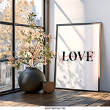 Love Yourself Wall Art, Inspirational Quote Print, Motivational Poster, Minimalist Art, Positive Affirmation Decor, Modern Home Decor - Tawshia