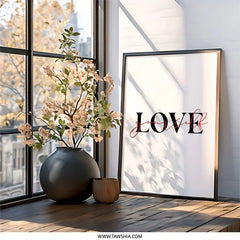 Love Yourself Wall Art, Inspirational Quote Print, Motivational Poster, Minimalist Art, Positive Affirmation Decor, Modern Home Decor - Tawshia