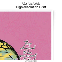 Butterfly Photographic Prints, I am the Storm Art, Inspirational Wall Decor, Pink Butterfly Print, Motivational Quote, Home Decor Prints - Tawshia