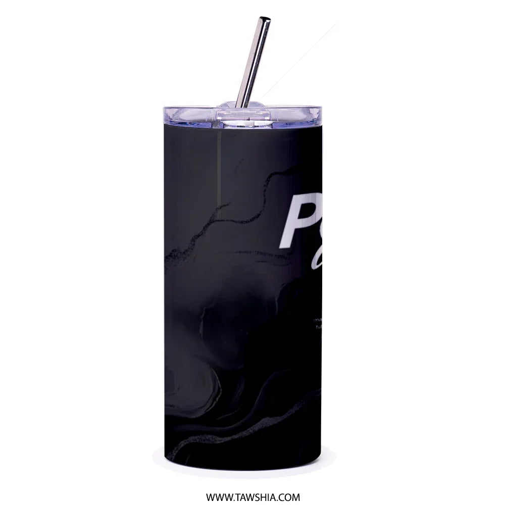 Stylish Black Tumbler with Straw for Beverages product type