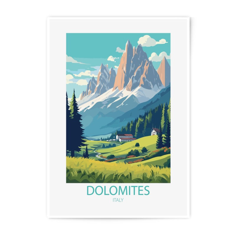 Dolomites Italy Photographic Print, Mountain Range Landscape Art, Italy Scenery Wall Decor, Travel Poster, Home Decor, Nature Photography - Tawshia