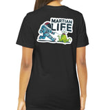 Martian Life Astronaut and Alien Black T-Shirt product type