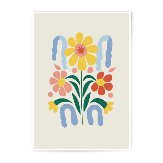 Floral Photographic Print, Flower Bouquet Art Print, Modern Home Decor, Colorful Flower Art, Botanical Wall Art, Floral Art Print - Tawshia