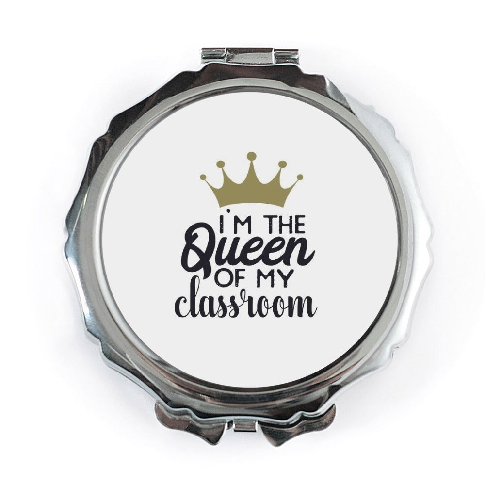 Queen of Classroom Pocket Mirror, Teacher Appreciation Gift, Funny Teacher Present, Educator Mirror, School Gift, Class Mirror - Tawshia
