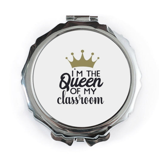 Queen of Classroom Pocket Mirror, Teacher Appreciation Gift, Funny Teacher Present, Educator Mirror, School Gift, Class Mirror - Tawshia