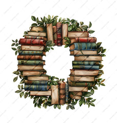 Book Lover Mug, Reader Gift Mug, Floral Book Stack Mug, Book Wreath Mug, Coffee Mug for Bookworms, Bookish Mug - Tawshia