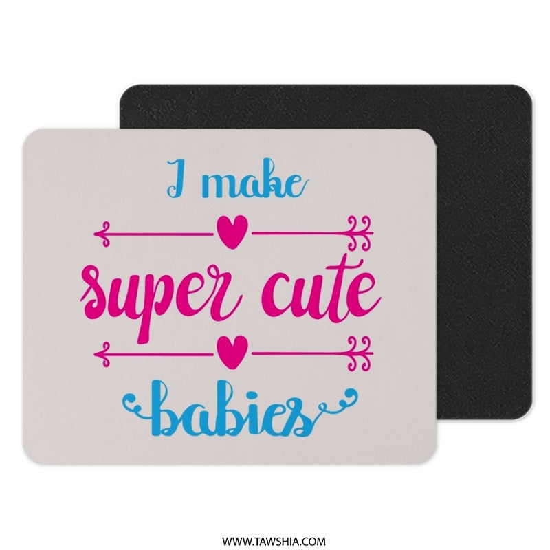 Super Cute Babies Mouse Pad, Trendy Office Decor, Gift for Parents, New Mom Gift, Baby Shower Gift, Unique Computer Accessories - Tawshia