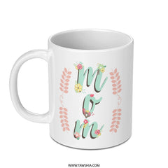 Floral Mom Mug, Mother's Day Gift, Cute Mom Mug, Flower Mug, Gift For Her, Birthday Gift, Mom Gift Idea - Tawshia