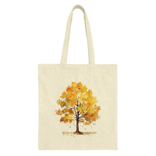 Autumn Tree Tote Bag, Watercolor Fall Design, Nature Lover Gift, Seasonal Shopping Bag, Eco Friendly Tote - Tawshia