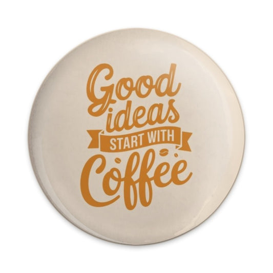 Good Ideas Coffee Pinback Button, Coffee Lover Gift, Caffeine Addict Badge, Funny Quote Button, Unique Accessories, Inspiration Pin - Tawshia