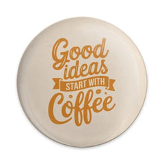 Good Ideas Coffee Pinback Button, Coffee Lover Gift, Caffeine Addict Badge, Funny Quote Button, Unique Accessories, Inspiration Pin - Tawshia