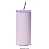 Azalea Tumbler, Floral Tumbler, Pink Flower Cup, Gift for Her, Tumbler with Straw, Flower Lover Gift, Stainless Steel Tumbler - Tawshia