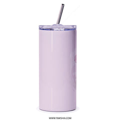 Azalea Tumbler, Floral Tumbler, Pink Flower Cup, Gift for Her, Tumbler with Straw, Flower Lover Gift, Stainless Steel Tumbler - Tawshia