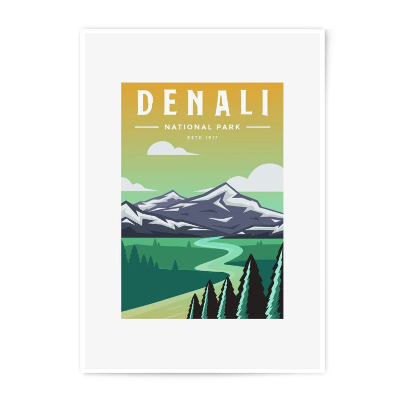 Denali National Park Photographic Print, Mountain Landscape Art, Travel Poster, Alaskan Scenery, Nature Photography, Wall Decor, Home Art - Tawshia