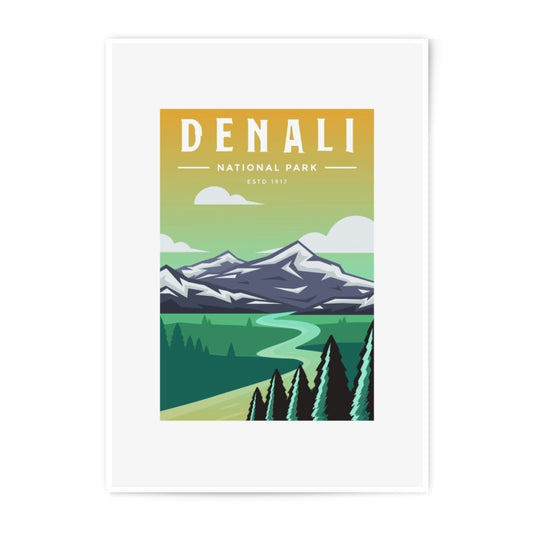 Denali National Park Photographic Print, Mountain Landscape Art, Travel Poster, Alaskan Scenery, Nature Photography, Wall Decor, Home Art - Tawshia