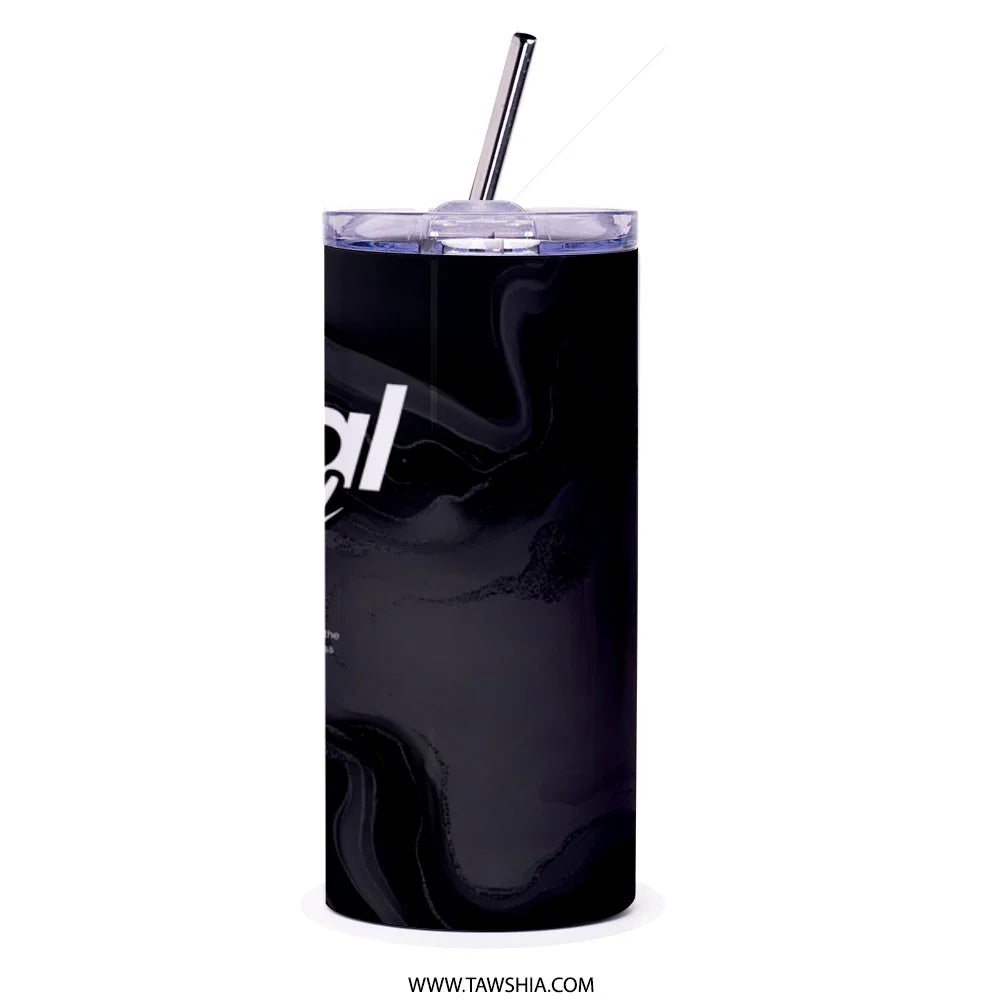 Sleek Black Insulated Tumbler With Straw Tumbler Product