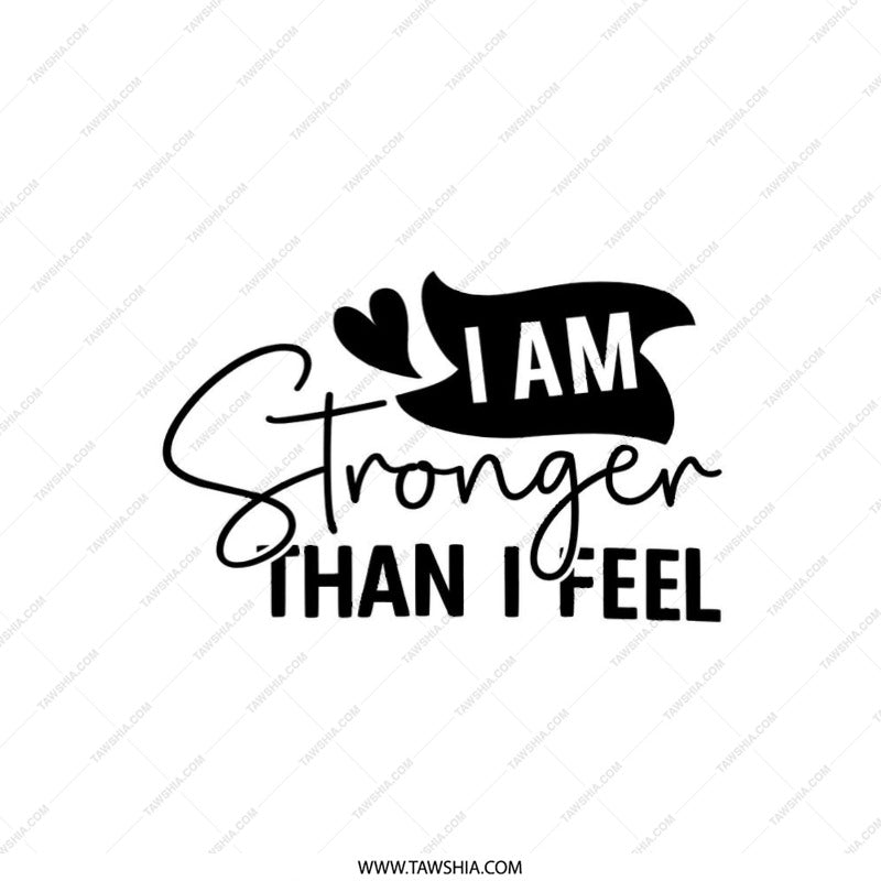 I Am Stronger Than I Feel Pillow, Motivational Pillow, Inspirational Home Decor, Positive Vibes Cushion, Gift For Her, Encouragement - Tawshia