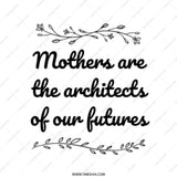 Mothers Are Architects Tote Bag, Mother's Day Gift, Floral Design, Gift for Mom, Inspirational Quote, Everyday Bag, Shopping Bag - Tawshia