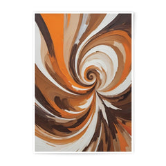 Abstract Swirl Photographic Print, Earth Tone Art Print, Modern Wall Decor, Spiral Art, Contemporary Home Decor, Brown Orange Painting - Tawshia