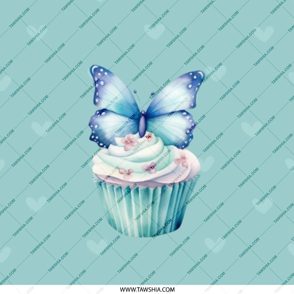 Butterfly Cupcake Pocket Mirror, Cute Compact Mirror, Cosmetic Mirror, Travel Mirror, Makeup Mirror, Gift for Her, Girl Pocket Mirror - Tawshia
