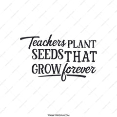 Teacher Appreciation Tote Bag, Teachers Plant Seeds Quote Bag, Educator Gift Bag, Thank You Teacher Gift, Teacher Tote, Gift for Teacher - Tawshia