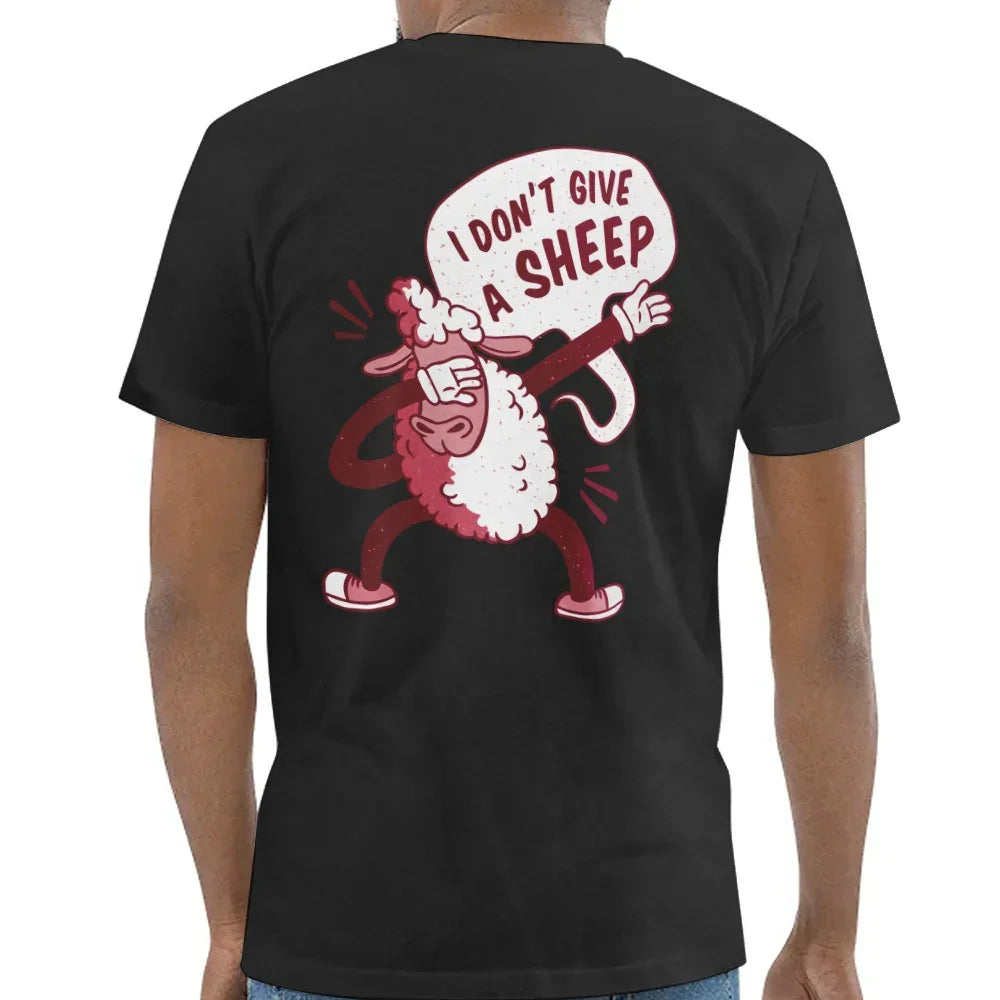 Funny I Don't Give A Sheep Graphic Print T-shirt product type