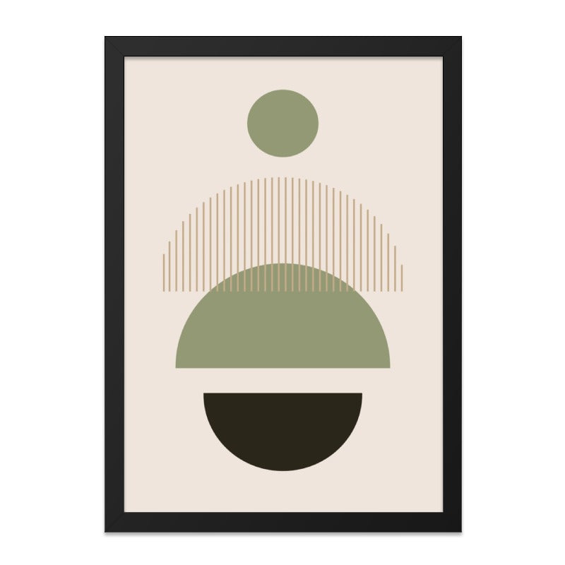 Abstract Geometric Wall Art, Modern Circle Print, Contemporary Home Decor, Minimalist Poster, Neutral Tone Art - Tawshia