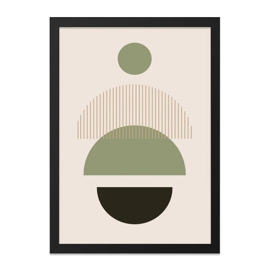 Abstract Geometric Wall Art, Modern Circle Print, Contemporary Home Decor, Minimalist Poster, Neutral Tone Art - Tawshia