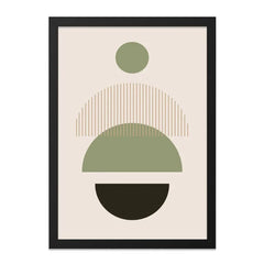 Abstract Geometric Wall Art, Modern Circle Print, Contemporary Home Decor, Minimalist Poster, Neutral Tone Art - Tawshia