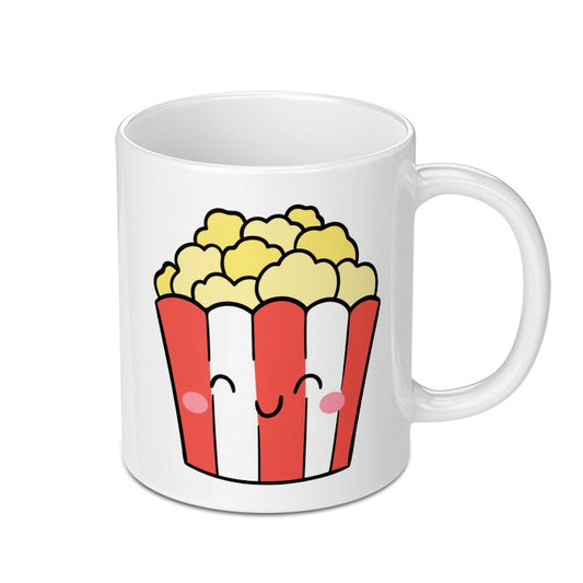 Cute Popcorn Mug, Movie Night Mug, Kawaii Mug, Food Lover Gift, Fun Mug, Gift for Her, Gift for Him, Snack Mug, Cozy Mug, Kitchen Decor - Tawshia