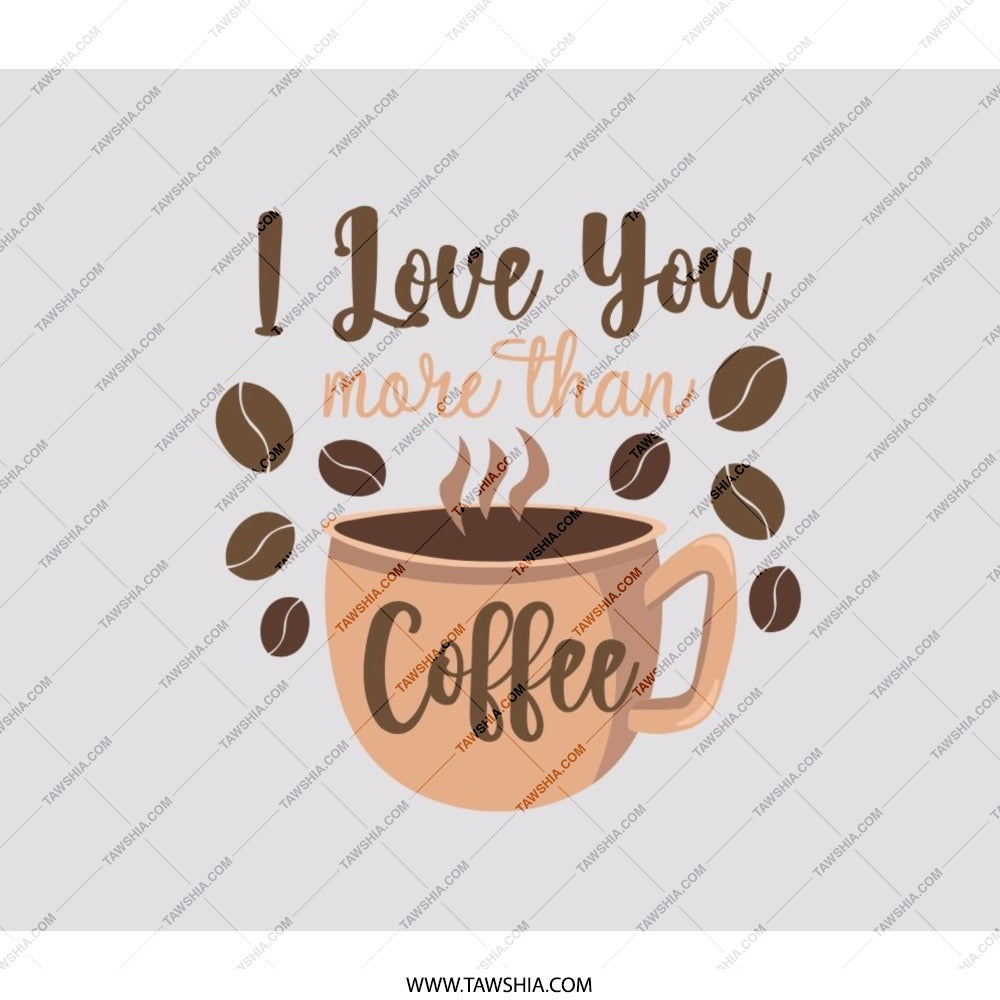 Coffee Lover BackPack, I Love You More Than Coffee, Unique BackPack Gift, Coffee Bean Design, Coffee Addict BackPack, Student BackPack - Tawshia