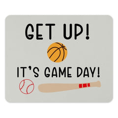 Get Up Its Game Day Mouse Pad, Basketball Baseball Bat Design, Sports Fan Gift, Unique Desk Decor, Office Accessory - Tawshia