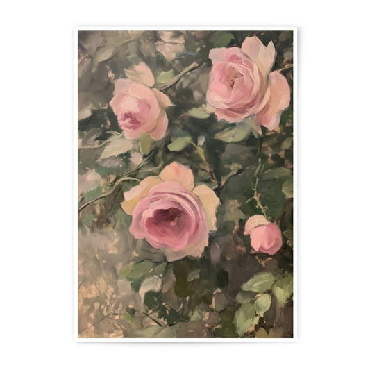 Pink Rose Photographic Print, Floral Art, Botanical Decor, Garden Wall Art, Flower Photography, Elegant Home Decor, Gift Idea - Tawshia