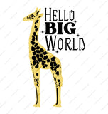 Hello Big World Giraffe Graphic Print Product