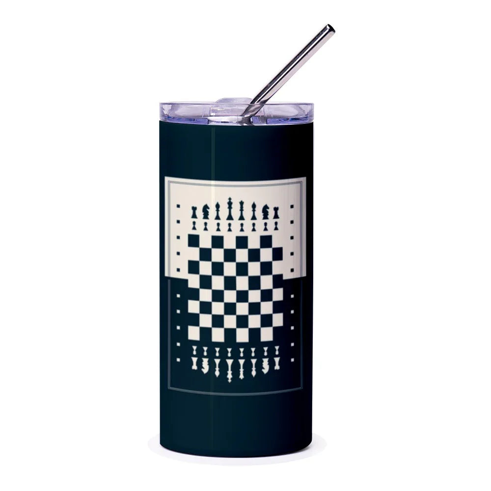 Artistic Chessboard Design Travel Tumbler product