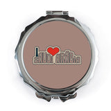 I Love Saudi Arabia Pocket Mirror, Travel Mirror, Compact Mirror, Gift for Her, Saudi Arabia Gift, Saudi Arabia Souvenir - Tawshia