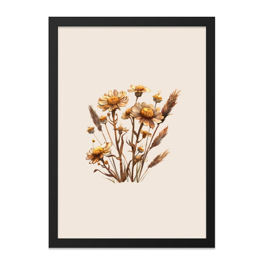 Floral Wall Art, Botanical Print, Wildflower Art, Flower Wall Decor, Neutral Decor, Beige Home Decor, Daisy Art Print, Farmhouse Art - Tawshia