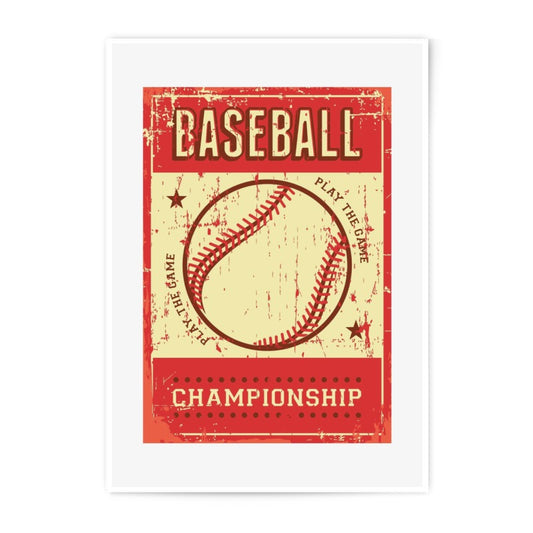 Vintage Baseball Photographic Print, Retro Sports Art, Baseball Championship Poster, Play the Game Wall Decor - Tawshia