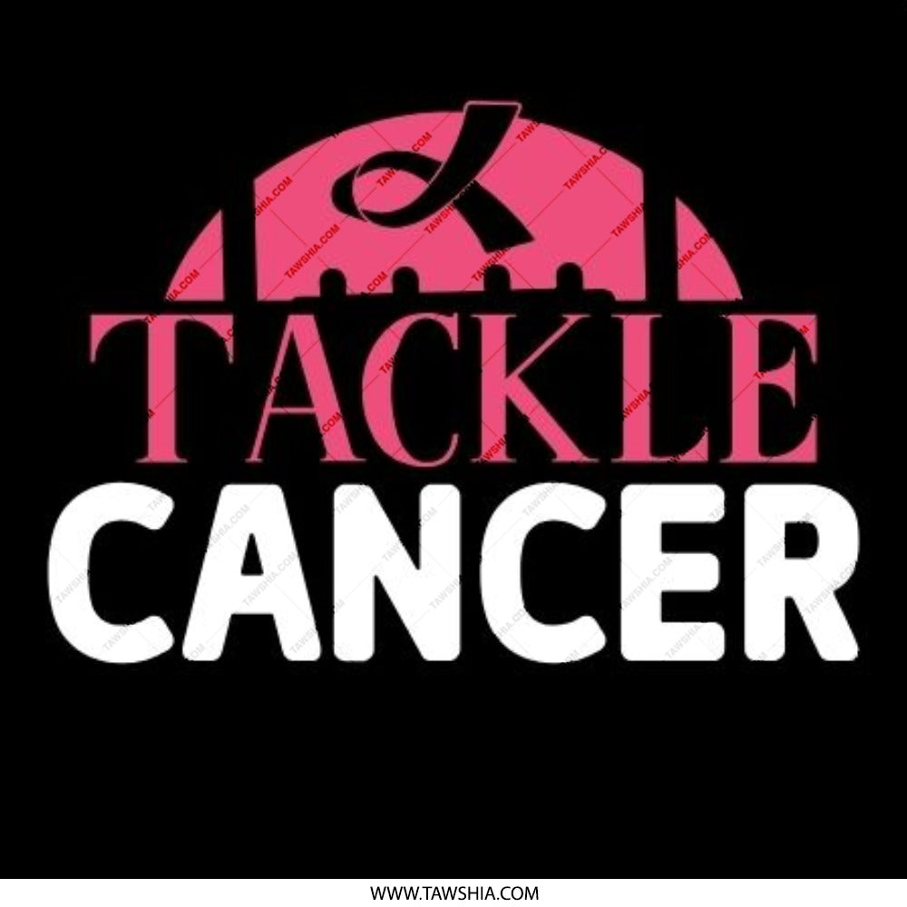 Tackle Cancer Pinback Button, Pink Ribbon Design, Awareness Pin, Support Gift, Breast Cancer Awareness, Hope and Strength, Fight Cancer - Tawshia