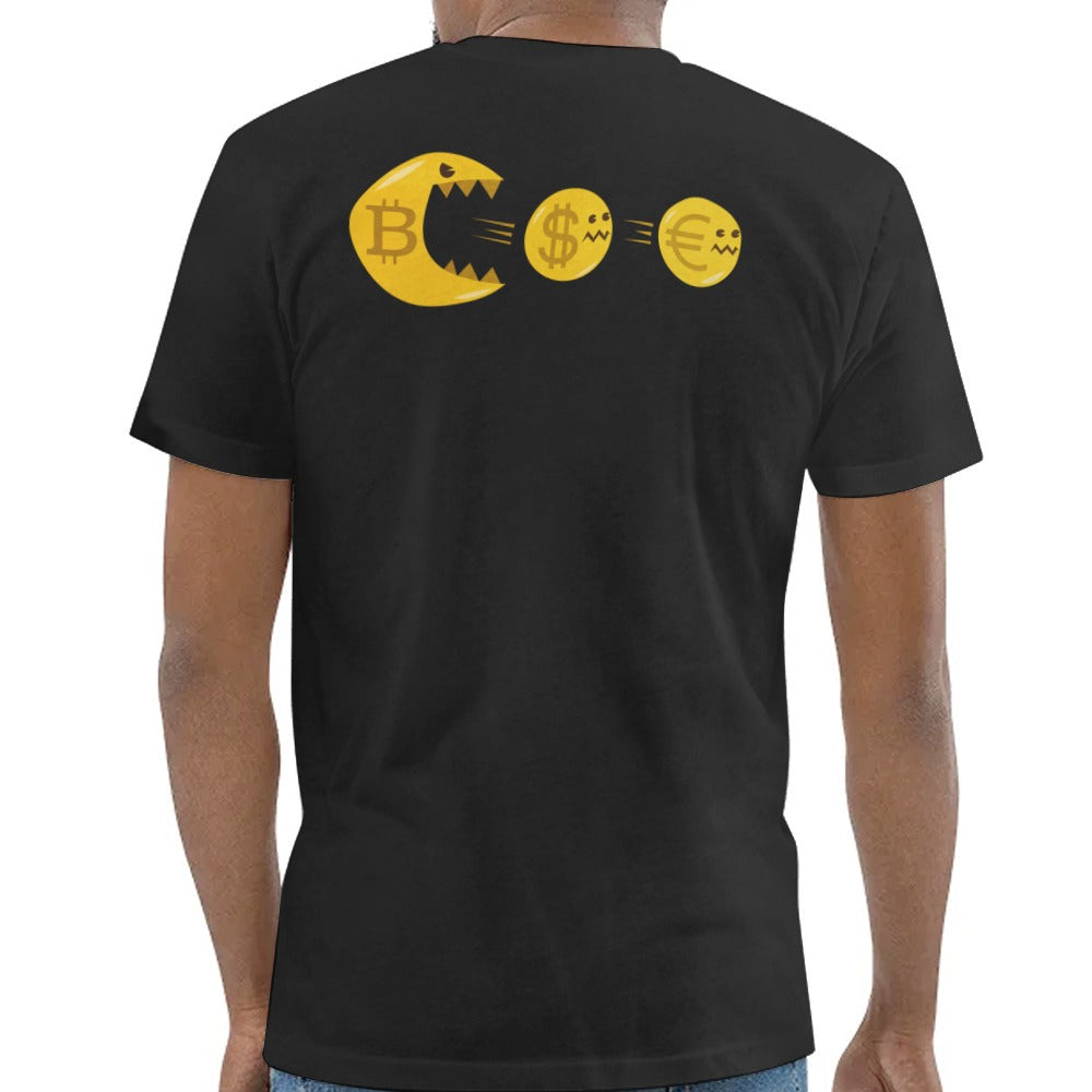Bitcoin Pac-Man Eating Currency Symbols T-shirt product