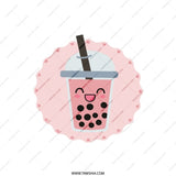 Bubble Tea Pillow, Boba Tea Throw Pillow, Kawaii Room Decor, Cute Foodie Gift, Pink Drink Pillow, Anime Inspired Pillow - Tawshia