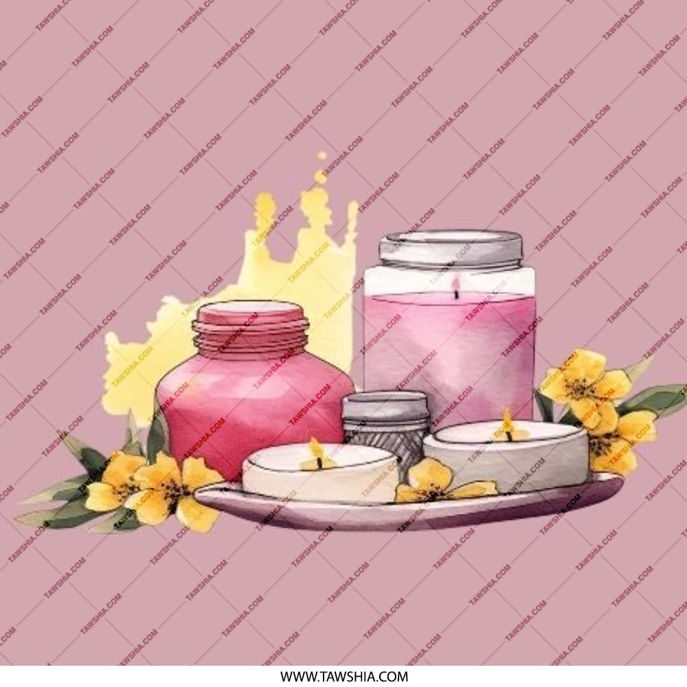 Spa Day Pinback Button, Relaxing Candles Badge, Aromatherapy Gift Idea, Pink Aesthetic Pin, Cute Flower Button, Trendy Accessories - Tawshia