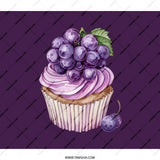 Grapes Cupcake Backpack, Unique Backpack, Stylish Backpack, Food Backpack, Purple Backpack, School Backpack, Travel Backpack, Laptop - Tawshia