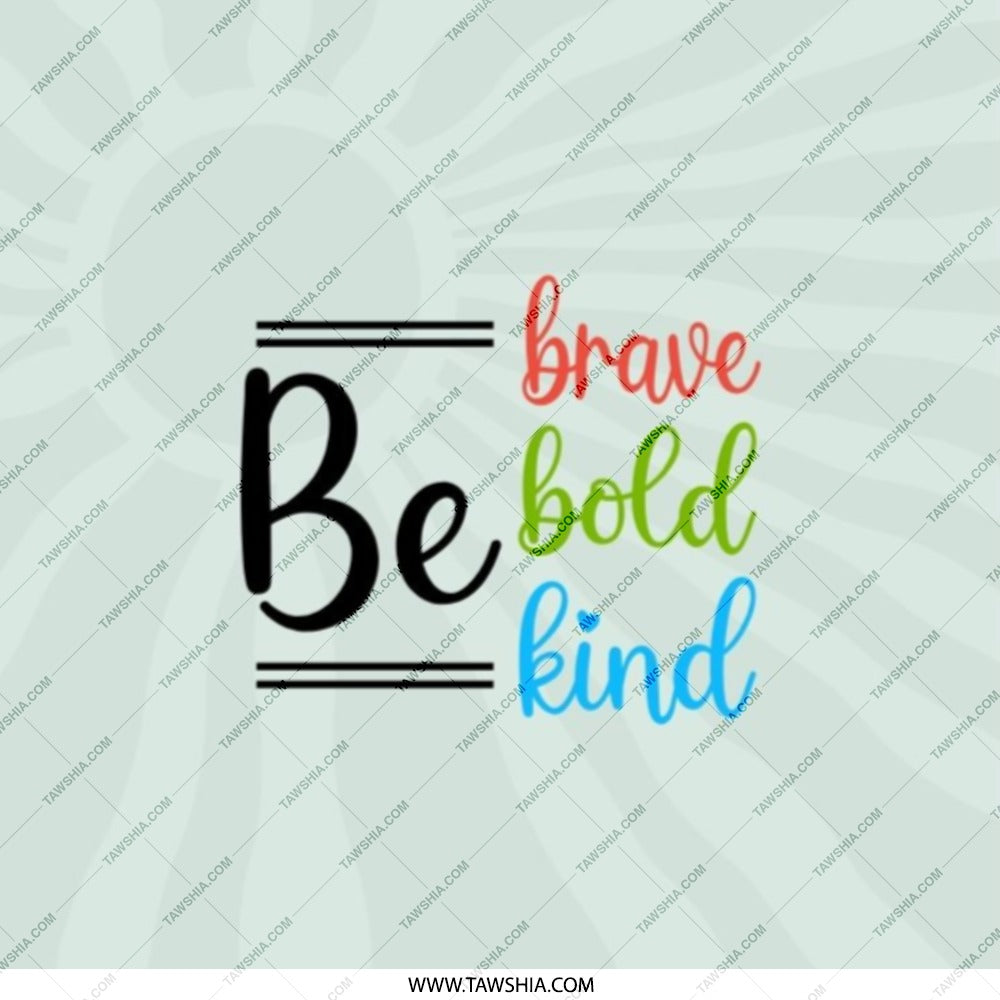 Brave Bold Kind Pocket Mirror, Inspirational Quote Compact Mirror, Positive Affirmation Gift, Motivation Phrase Portable Mirror - Tawshia